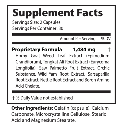Test Booster Supplement Facts